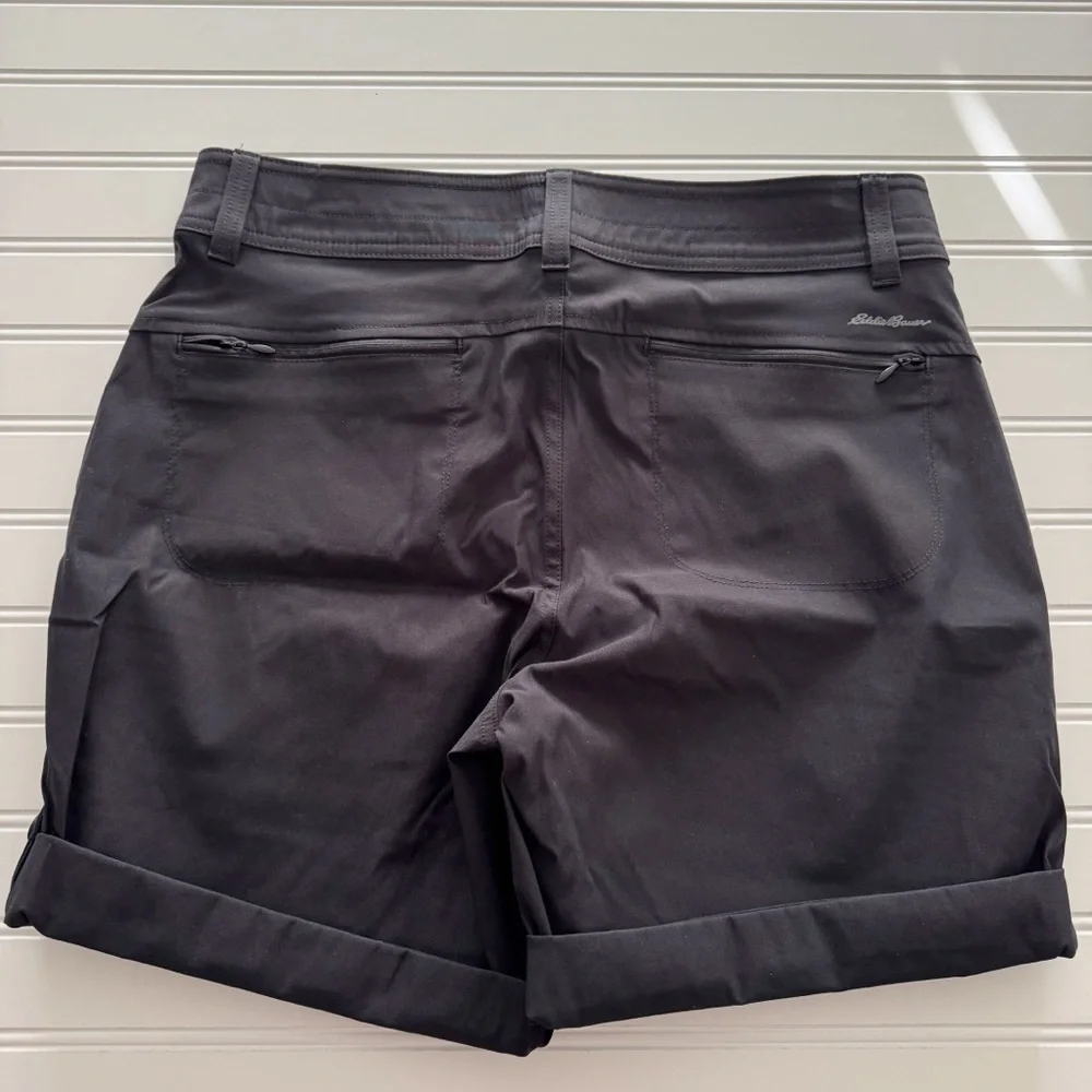 Eddie Bauer Stretch UPF 50 Rolled Hem Adjustable Length Bermuda Shorts - Size 8 - Picture 2 of 5